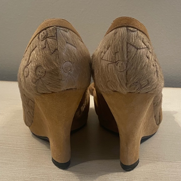 Maloles Anthropologie Suede Leather Pumps 38 7 - Picture 6 of 8